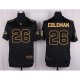 Camiseta Atlanta Falcons Coleman Negro Nike Elite Pro Line Gold NFL Hombre