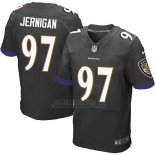 Camiseta Baltimore Ravens Jernigin Negro Nike Elite NFL Hombre