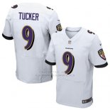 Camiseta Baltimore Ravens Tucker Blanco Nike Elite NFL Hombre