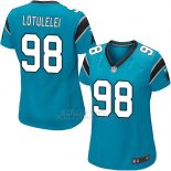 Camiseta Carolina Panthers Lotulelei Lago Azul Nike Game NFL Mujer Camiseta Carolina Panthers Lotulelei Lago Azul Nike Game NFL Mujer