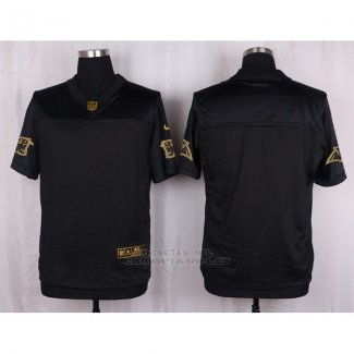 Camiseta Carolina Panthers Negro Nike Elite Pro Line Gold NFL Hombre