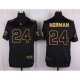 Camiseta Carolina Panthers Norman Negro Nike Elite Pro Line Gold NFL Hombre
