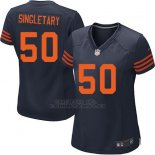 Camiseta Chicago Bears Singletary Marron Negro Nike Game NFL Mujer
