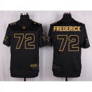 Camiseta Dallas Cowboys Frederick Negro Nike Elite Pro Line Gold NFL Hombre