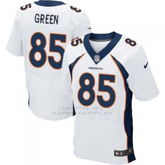 Camiseta Denver Broncos Green Blanco Nike Elite NFL Hombre