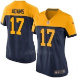 Camiseta Green Bay Packers Adams Negro Amarillo Nike Game NFL Mujer