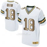 Camiseta Green Bay Packers Cobb Blanco Nike Gold Elite NFL Hombre