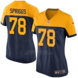 Camiseta Green Bay Packers Spriggs Negro Amarillo Nike Game NFL Mujer