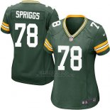 Camiseta Green Bay Packers Spriggs Verde Militar Nike Game NFL Mujer