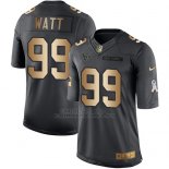 Camiseta Houston Texans Watt Negro 2016 Nike Gold Anthracite Salute To Service NFL Hombre Camiseta Houston Texans Watt Negro 2016 Nike Gold Anthracite Salute To Service NFL Hombre