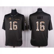 Camiseta Los Angeles Rams Goff Apagado Gris Nike Anthracite Salute To Service NFL Hombre