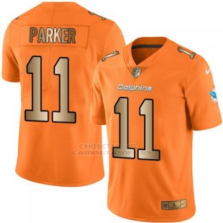 Camiseta Miami Dolphins Parker Naranja Nike Gold Legend NFL Hombre