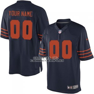 Camiseta NFL Chicago Bears Personalizada Azul Naranja