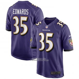 Camiseta NFL Game Baltimore Ravens Gus Edwards Violeta