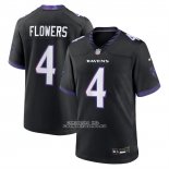 Camiseta NFL Game Baltimore Ravens Zay Flowers Alterno Negro Camiseta NFL Game Baltimore Ravens Zay Flowers Alterno Negro