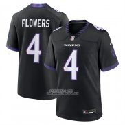 Camiseta NFL Game Baltimore Ravens Zay Flowers Alterno Negro