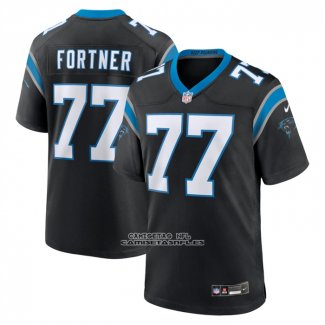 Camiseta NFL Game Carolina Panthers Luke Fortner Negro