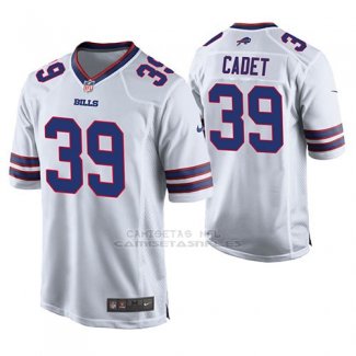 Camiseta NFL Game Hombre Buffalo Bills Travaris Cadet Blanco