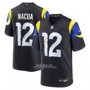 Camiseta NFL Game Los Angeles Rams Puka Nacua 2025 Rivalries Collection Negro