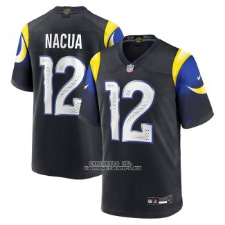 Camiseta NFL Game Los Angeles Rams Puka Nacua 2025 Rivalries Collection Negro