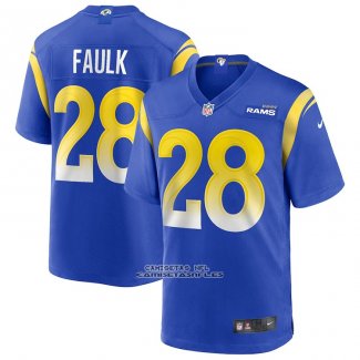 Camiseta NFL Game Los Angeles Rams Marshall Faulk Retired Azul