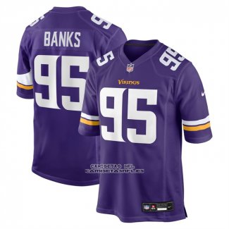 Camiseta NFL Game Minnesota Vikings Caleb Banks 2026 Violeta