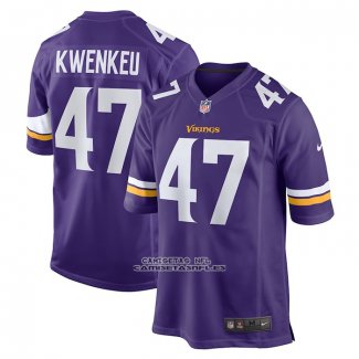 Camiseta NFL Game Minnesota Vikings William Kwenkeu Primera Violeta