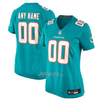 Camiseta NFL Game Mujer Miami Dolphins Personalizada Verde