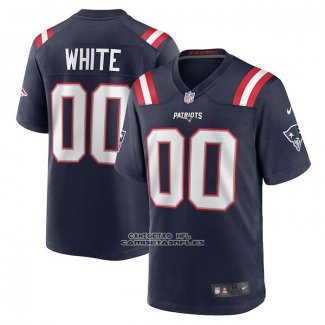 Camiseta NFL Game New England Patriots Keion White 2023 NFL Draft Pick Azul