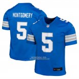 Camiseta NFL Game Nino Detroit Lions David Montgomery Azul