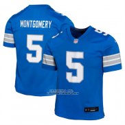 Camiseta NFL Game Nino Detroit Lions David Montgomery Azul