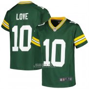 Camiseta NFL Game Nino Green Bay Packers Jordan Love Verde