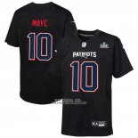 Camiseta NFL Game Nino New England Patriots Drake Maye Carbon Fashion Negro