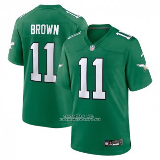 Camiseta NFL Game Nino Philadelphia Eagles AJ Brown Verde