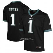 Camiseta NFL Game Nino Philadelphia Eagles Jalen Hurts Negro