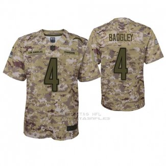 Camiseta NFL Game Nino San Diego Chargers Michael Badgley Camuflaje 2018 Salute To Service