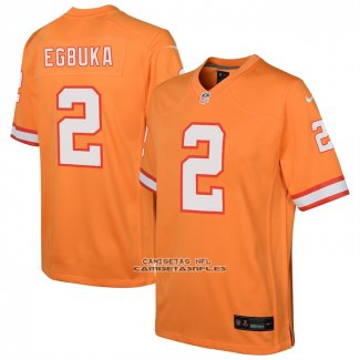 Camiseta NFL Game Nino Tampa Bay Buccaneers Emeka Egbuka Naranja