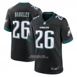 Camiseta NFL Game Philadelphia Eagles Saquon Barkley Alterno Negro1 Camiseta NFL Game Philadelphia Eagles Saquon Barkley Alterno Negro1