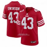 Camiseta NFL Game San Francisco 49ers Messiah Swinson Rojo Camiseta NFL Game San Francisco 49ers Messiah Swinson Rojo