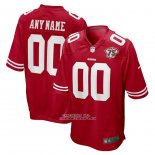 Camiseta NFL Game San Francisco 49ers Personalizada 75 Aniversario Rojo