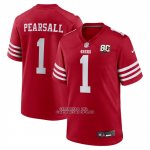 Camiseta NFL Game San Francisco 49ers Ricky Pearsall 80 Aniversario Rojo