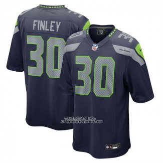 Camiseta NFL Game Seattle Seahawks AJ Finley Azul