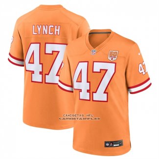 Camiseta NFL Game Tampa Bay Buccaneers John Lynch 50th Season Naranja