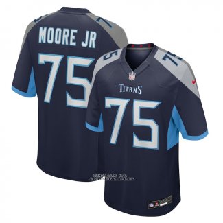 Camiseta NFL Game Tennessee Titans Dan Moore Jr Azul
