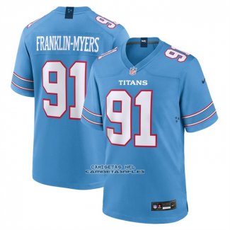 Camiseta NFL Game Tennessee Titans John Franklin Myers Azul
