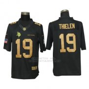Camiseta NFL Gold Limited Hombre Minnesota Vikings 19 Thielen Negro