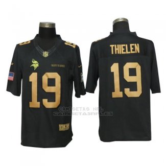Camiseta NFL Gold Limited Hombre Minnesota Vikings 19 Thielen Negro