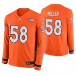 Camiseta NFL Hombre Denver Broncos Von Miller Naranja Therma Manga Larga