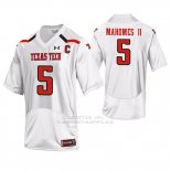 Camiseta NFL Hombre NCAA Texas Tech Red Raiders Patrick Mahomes II College Football Blanco