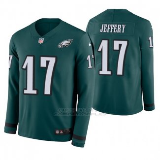 Camiseta NFL Hombre Philadelphia Eagles Alshon Jeffery Verde Therma Manga Larga